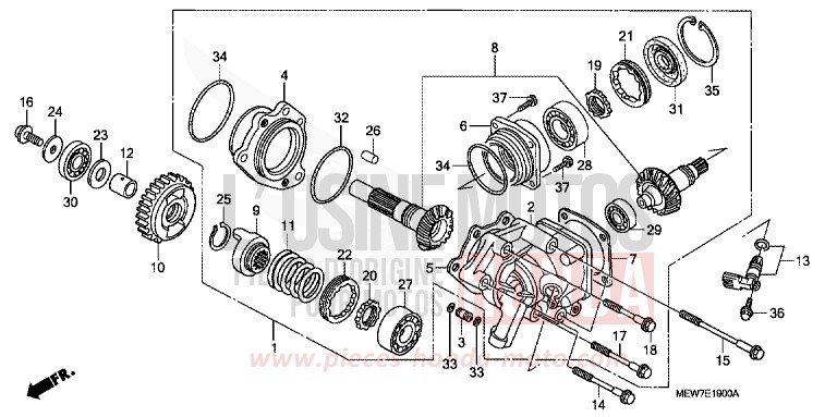 SIDE GEAR CASE for Deauville ABS SPANGLE SILVER METALLIC (NHA49) from 2010